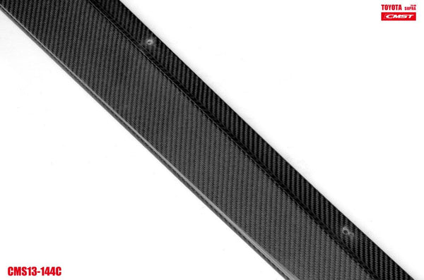 Toyota GR Supra A90 A91 2020-ON with Aftermarket Parts - FT1 Conversion Kit Side Skirts & Lower Lip Carbon Fiber / FRP from CMST Tuning