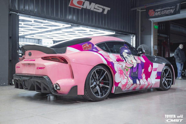 Toyota GR Supra A90 A91 2020-ON with Aftermarket Parts - FT1 Conversion Kit Rear Bumper Rear Diffuser Carbon Fiber / FRP from CMST Tuning