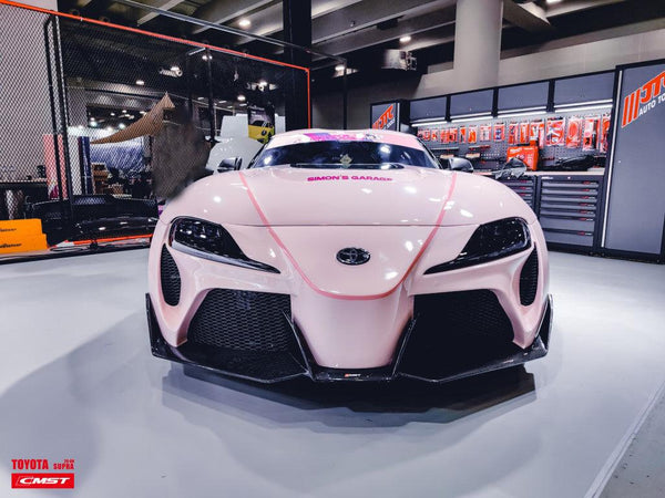 Toyota GR Supra A90 A91 2020-ON with Aftermarket Parts - FT1 Conversion Kit Hood Bonnet Carbon Fiber / FRP from CMST Tuning