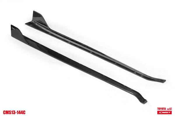 Toyota GR Supra A90 A91 2020-ON with Aftermarket Parts - FT1 Conversion Kit Side Skirts & Lower Lip Carbon Fiber / FRP from CMST Tuning