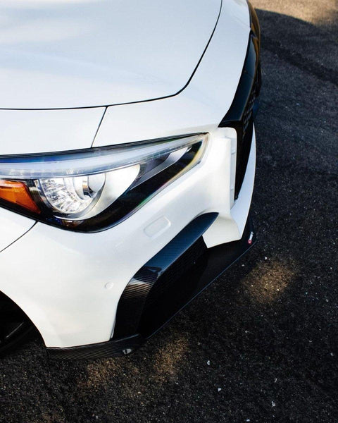 Infiniti Q50 Red Sport 400 Luxe Sensory Signature Premium Pure 2014-ON with Aftermarket Parts - Project Black S Concept Style Front Bumper & Lip Carbon Fiber / FRP from CMST Tuning
