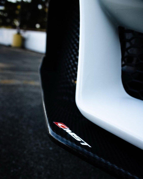 Infiniti Q50 Red Sport 400 Luxe Sensory Signature Premium Pure 2014-ON with Aftermarket Parts - Project Black S Concept Style Front Bumper & Lip Carbon Fiber / FRP from CMST Tuning
