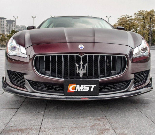 Maserati Quattroporte GTS SQ4 S 2014-2016 with Aftermarket Parts - Front Lip Splitter Carbon Fiber / FRP from CMST Tuning