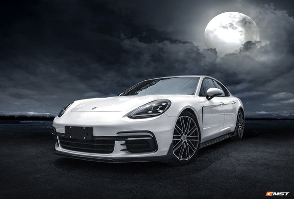 Panamera 971 971.1 Turbo/Turbo S 2017-2020 & Panamera 971 971.1 RWD/Base/4/4S 2017-2020 with Aftermarket Parts - Vacuumed Carbon & FRP Front Lip from CMST Tuning
