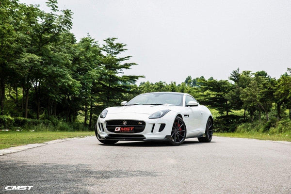 Jaguar F-Type SVR R S Base 2014-2020 with Aftermarket Parts - Front Lip Splitter Carbon Fiber / FRP from CMST Tuning