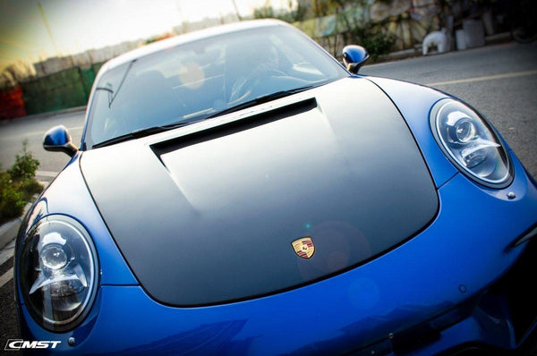 Porsche 911 991 991.1 991.2 Cayman Boxster 981 718 with Aftermarket Parts - Classic Hood Bonnet Carbon Fiber / FRP from  CMST Tuning
