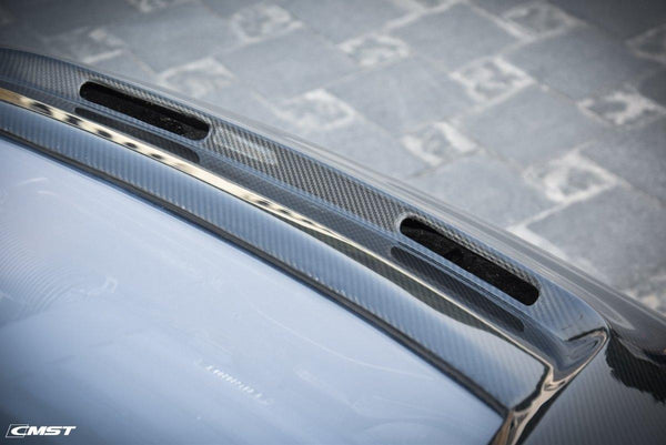 Volkswagen Golf R GTI Base MK7 MK7.5 2015-2021 with Aftermarket Parts - V2 Clearview Glass Style Hood Bonnet Carbon Fiber / FRP from CMST Tuning