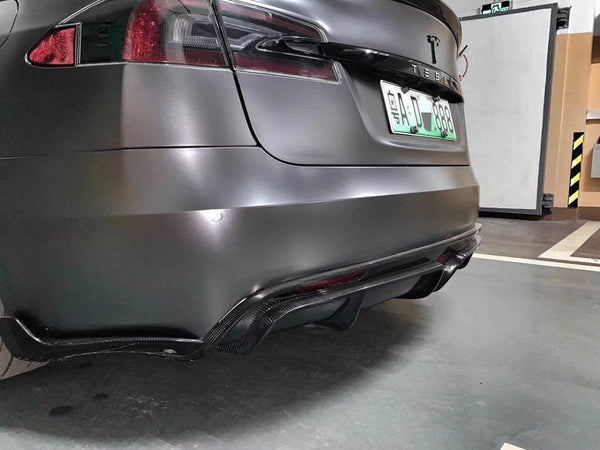 CMST Carbon Fiber Rear Diffuser (3 Pcs) for Tesla Model S 2016-2019 - Performance SpeedShop