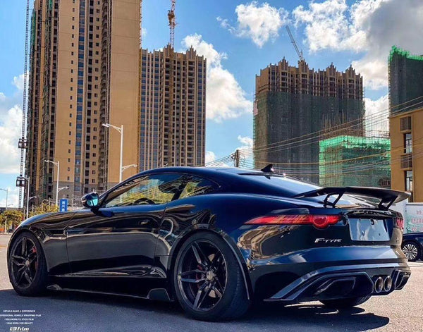 Jaguar F-Type SVR R S Base 2014-ON with Aftermarket Parts - Quad Tips Style Rear Diffuser & Canards Carbon Fiber / FRP
from CMST Tuning