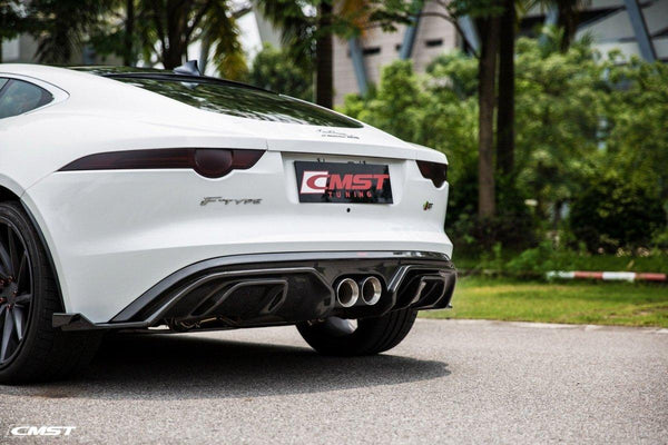 Jaguar F-Type SVR R S Base 2014-ON with Aftermarket Parts - Quad Tips Style Rear Diffuser & Canards Carbon Fiber / FRP
from CMST Tuning
