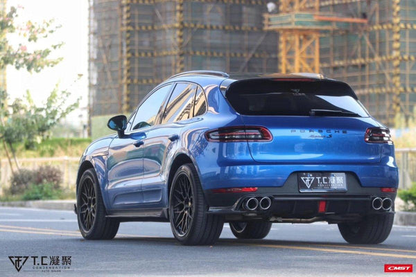 Porsche Macan 95B.1 Base/S/GTS/Sport Edition/Turbo 2015-2018 with Aftermarket Parts - Vacuumed Carbon & FRP Rear Diffuser from CMST Tuning
