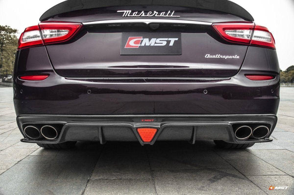 Maserati Quattroporte 2014-2016 with Aftermarket Parts - Rear Diffuser Carbon Fiber / FRP from CMST Tuning