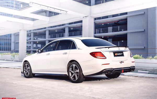 Mercedes Benz E-Class E63S E63 E53 E43 AMG E550 E450 E400 E350 E300 W213 2017-2023 (non-AMG models requires sport package bumper) with Aftermarket Parts - Rear Diffuser Carbon Fiber/FRP from CMST Tuning