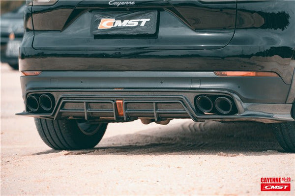 Porsche Cayenne 9Y0 9Y0.1 Base/S/Turbo/Turbo S 2019 2023 & Cayenne 9Y3 9Y3.1 Base/S/Turbo/Turbo S 2019-2023with Aftermarket Parts - Carbon Fiber & FRP Rear Diffuser from CMST Tuning