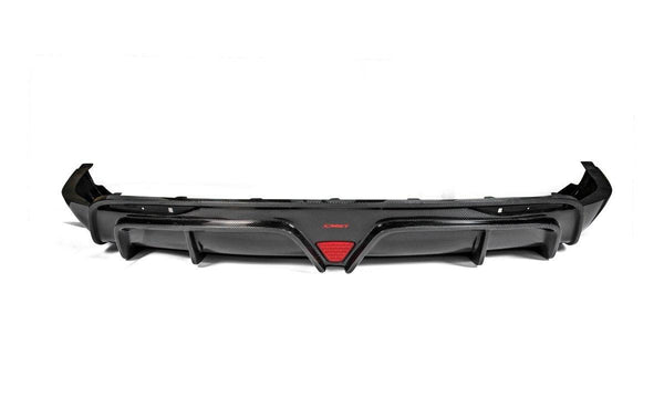 Tesla Model X P100D 100D 90D 75D 60D Performance Long Range Base 2016-2021 with Aftermarket Parts - Rear Diffuser Carbon Fiber / FRP from CMST Tuning