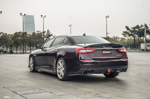 Maserati Quattroporte 2014-ON with Aftermarket Parts - V2 Style Rear Duck Bill Tail Spoiler Carbon Fiber / FRP from CMST Tuning