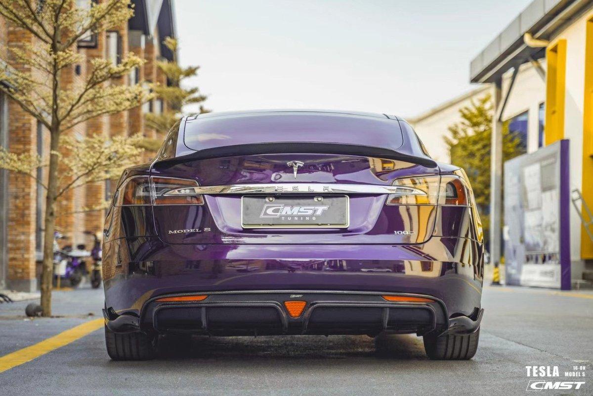 Tesla Model S 1st & 2nd Gen Aftermarket Parts CMST Rear Duck Bill Tail ...