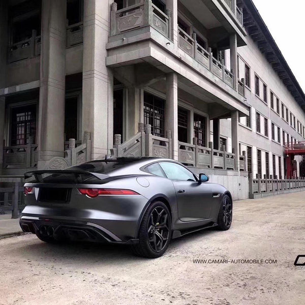 Jaguar F-Type SVR R S Base 2014-ON with Aftermarket Parts - V1 Style Rear Spoiler Wing Carbon Fiber / FRP from CMST Tuning