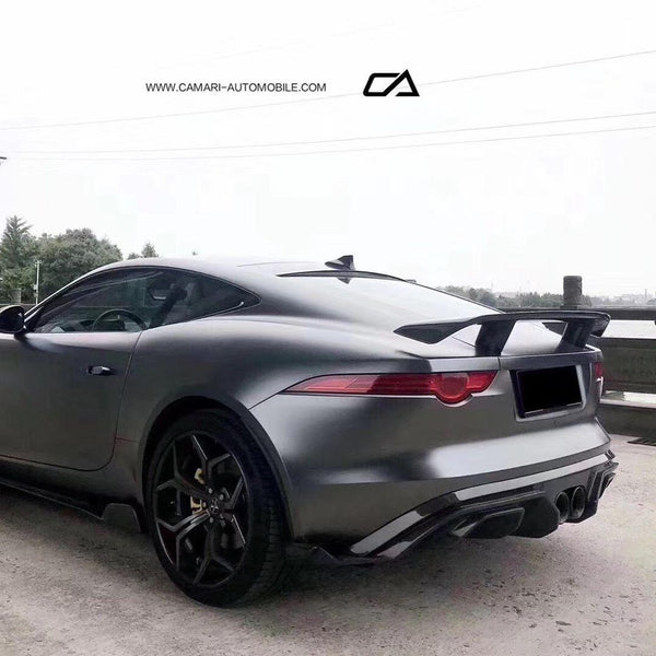 Jaguar F-Type SVR R S Base 2014-ON with Aftermarket Parts - V1 Style Rear Spoiler Wing Carbon Fiber / FRP from CMST Tuning