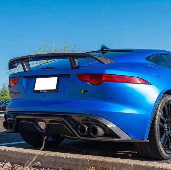 Jaguar F-Type SVR R S Base 2014-ON with Aftermarket Parts - V1 Style Rear Spoiler Wing Carbon Fiber / FRP from CMST Tuning