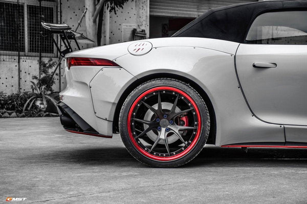 Jaguar F-Type SVR R S Base 2014-ON with Aftermarket Parts - V2 Style Rear Spoiler Wing Carbon Fiber / FRP from CMST Tuning
