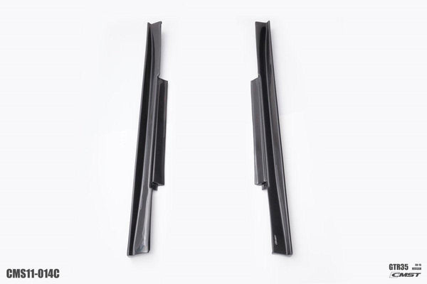 Nissan GTR Nismo T-Spec Black Edition Track Eidtion Premium Pure 2008-2024 with Aftermarket Parts - Stage 2 Style Side Skirts Carbon Fiber / FRP from CMST Tuning
