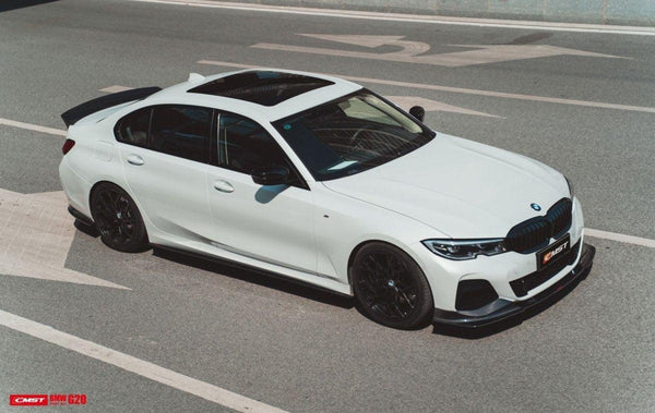 BMW 3 Series 330i M340i G20 G21 Pre-LCI 2020 2021 2022 (fitment for 330i requires M-Sport package bumper) with Aftermarket Parts - Side Skirts Carbon Fiber / FRP from CMST Tuning