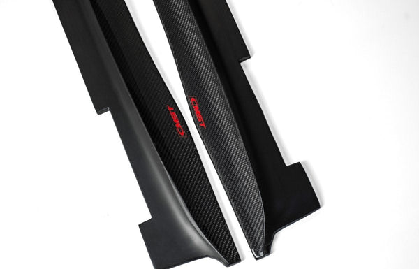 Tesla Model X P100D 100D 90D 75D 60D Performance Long Range Base 2016-2021 with Aftermarket Parts - Side Skirts Carbon Fiber / FRP from CMST Tuning