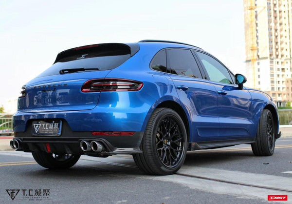 Porsche Macan 95B.1 Base/S/GTS/Sport Edition/Turbo 2015-2018 & Macan 95B.2 Base/S/GTS/Turbo 2019-2021 with Aftermarket Parts - Carbon Fiber & FRP Side Skirts from CMST Tuning