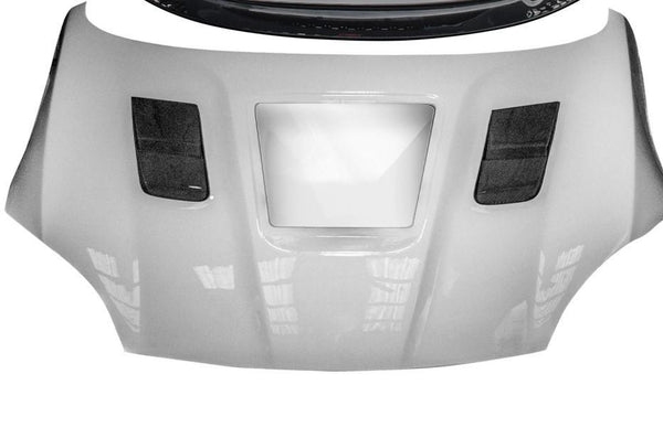 Jaguar F-Type SVR R S Base 2014-2020 with Aftermarket Parts - Tempered Clearview Glass Hood Bonnet Carbon Fiber / FRP from CMST Tuning