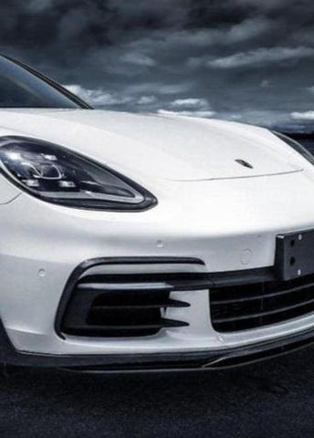 Porsche Panamera 971 971.1 Turbo/Turbo S 2017-2020 & Panamera 971 971.1 RWD/Base/4/4S 2017-2020 with Aftermarket Parts - Vacuumed Carbon & FRP Upper Valences from CMST Tuning