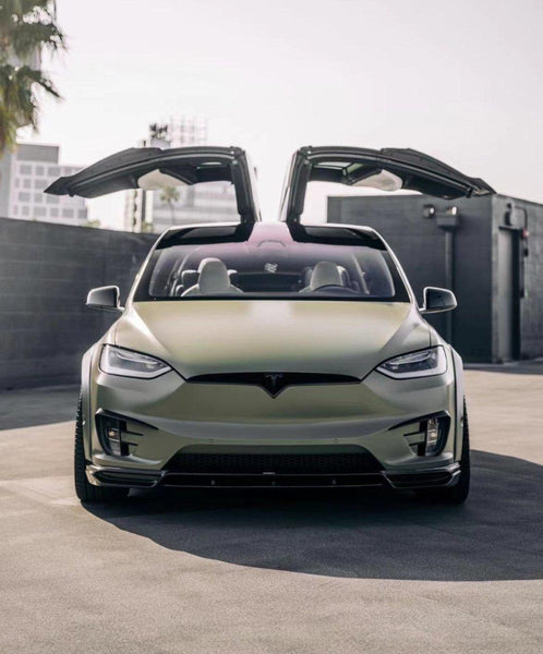 Tesla Model X P100D 100D 90D 75D 60D Performance Long Range Base 2016-2021 with Aftermarket Parts - Upper Valences Carbon Fiber / FRP from CMST Tuning
