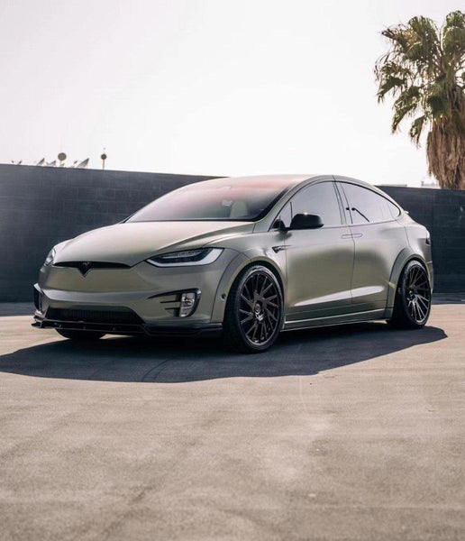 Tesla Model X P100D 100D 90D 75D 60D Performance Long Range Base 2016-2021 with Aftermarket Parts - Upper Valences Carbon Fiber / FRP from CMST Tuning
