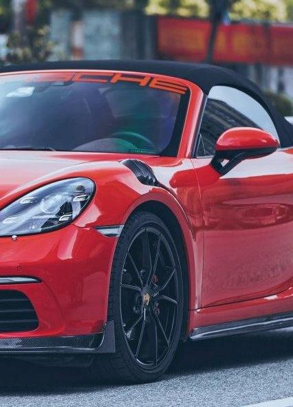 Porsche 718 Cayman Boxster Base S T GTS GT4 Spyder 2017-ON with Aftermarket Parts - Front Fenders Carbon Fiber / FRP from CMST Tuning
