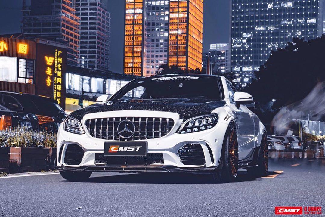 CMST Carbon Fiber Wide Body Kit for Mercedes-Benz C43 C300 C Coupe 201 ...