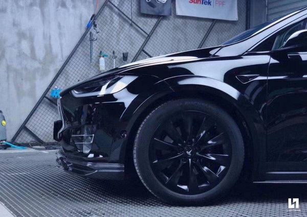 Tesla Model X P100D 100D 90D 75D 60D Performance Long Range Base 2016-2021 with Aftermarket Parts - Widebody Wheel Arches Carbon Fiber / FRP from CMST Tuning
