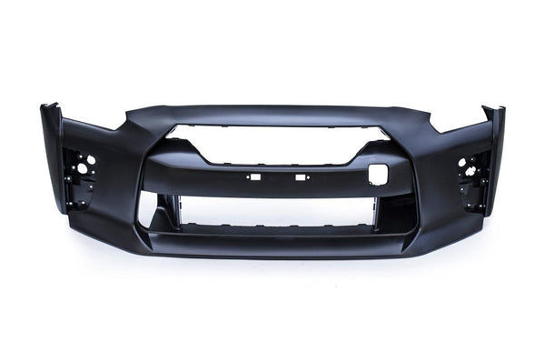 Nissan GTR Nismo T-Spec Black Edition Track Eidtion Premium Pure 2008-2023 (recommened 2017-2024 hood for 2008-2016 cars) with Aftermarket Parts - Facelift Conversion Style Front Bumper Set Polypropylene from CMST Tuning
