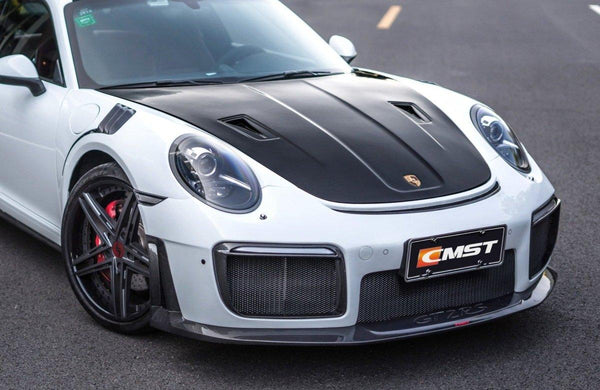 Porsche 991 991.1 911 Carerra Base/S/T/4/4S/Targa 4/ Targa 4S/GTS/Turbo/Turbo S/GT3/GT3RS 991 991.2 911 Carerra Base/S/T/4/4S/Targa 4/Targa 4S/GTS/Turbo/Turbo SGT3/GT3RS/GT2RS with Aftermarket Parts - GT2RS Style Carbon Fiber or FRP Front Bumper & Lip from CMST Tuning