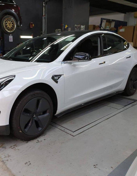 Tesla Model 3 Performance Long Range Standard Base 2017-2023 with Aftermarket Parts - Fender Trim Carbon Fiber / FRP from CMST Tuning