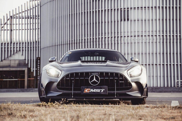 Mercedes Benz AMG GT GTS GTC GTR Pro Black Series C190 2016-2021 with Aftermarket Parts - Glass Clearview Style Vacuumed Carbon & FRP Hood Bonnet from  CMST Tuning