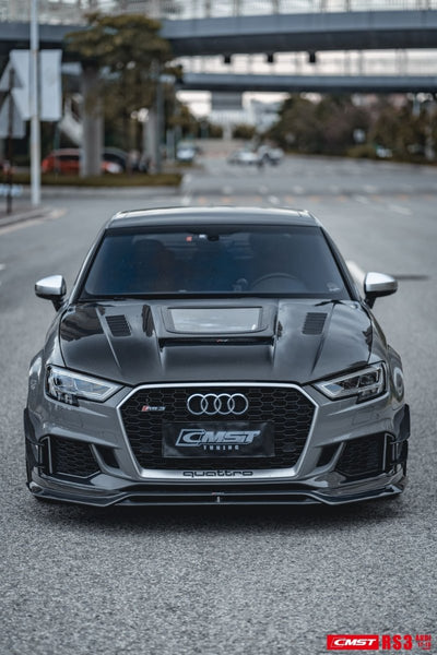 CMST Tuning Carbon Fiber Front Bumper Canards for Audi RS3 2018-2020 - Performance SpeedShop