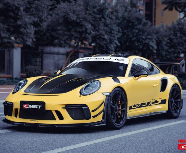 Porsche 991 991.1 911 Turbo/Turbo S/GT3RS 2012-2016
991 991.2 911 Turbo/Turbo S/GT3RS/GT2RS 2017-2019 with Aftermarket Parts - Vacuumed Carbon & FRP Front Canards from CMST Tuning
