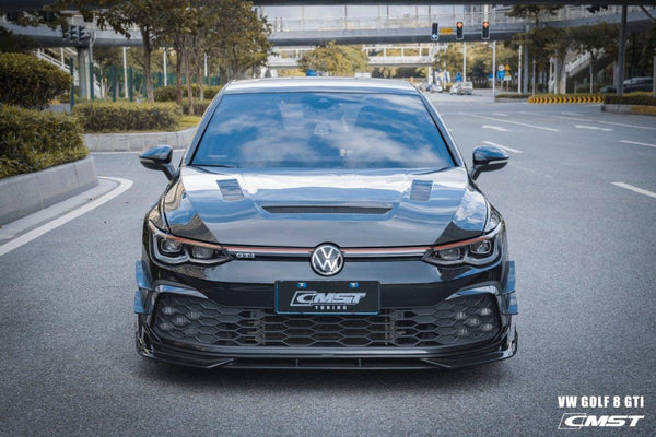 Volkswagen Golf GTI MK8 2022-ON with Aftermarket Parts - Carbon Fiber / FRP Upper Valences from CMST Tuning