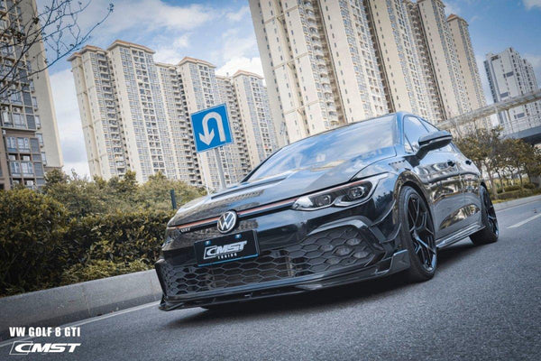 Volkswagen Golf GTI MK8 2022-ON with Aftermarket Parts - Carbon Fiber / FRP Upper Valences from CMST Tuning