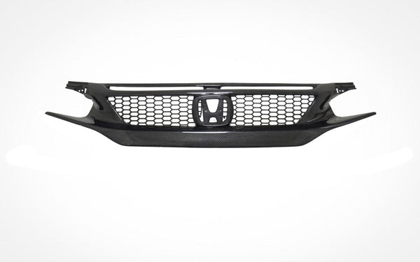 CMST Tuning Carbon Fiber Front Grill & Eye Lid Eyebrows for Honda 10th Gen Civic - Performance SpeedShop