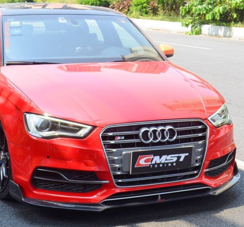 Narpes Gloss Black Front Bumper Splitter Lip – Audi S3 A3 S-Line 8V 2015-2016