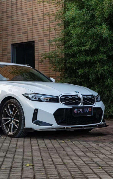 BMW 3 Series 330i M340i G20 G21 LCI 2023-ON (fitment for 330i requires M-Sport package bumper) with Aftermarket Parts - Pre-preg Carbon Fiber & FRP Front Lip from CMST Tuning