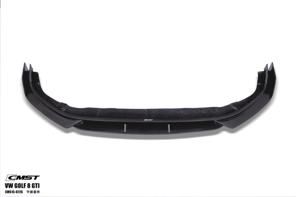 Volkswagen Golf GTI MK8 2022-ON with Aftermarket Parts - Pre-preg Carbon Fiber / FRP Front Lip Splitter from CMST Tuning