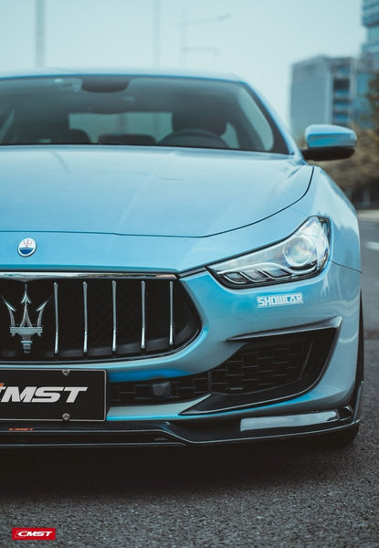 Maserati Ghibli 2018-On GranLusso, S, S GranLusso, S Q4, GT with Aftermarket Parts - Front Upper Valences Carbon Fiber / FRP from CMST Tuning