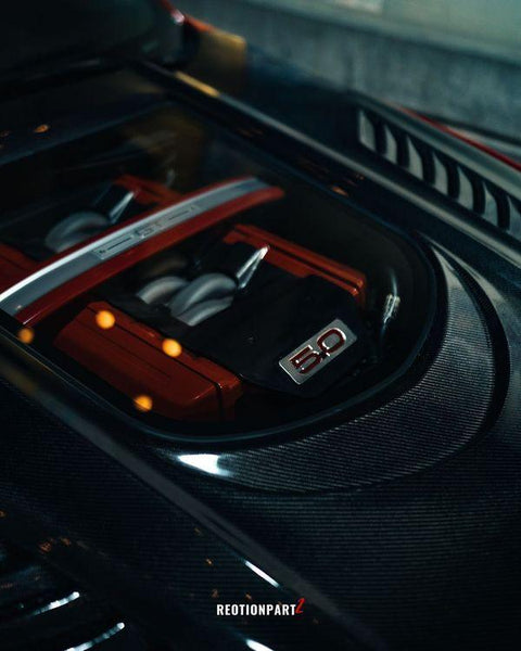 Ford Mustang GT 5.0 V6 3.6 Ecoboost 2.3 S550.1 2015-2017 with Aftermarket Parts - Clearview Glass Style Hood Bonnet Carbon Fiber / FRP from CMST Tuning
